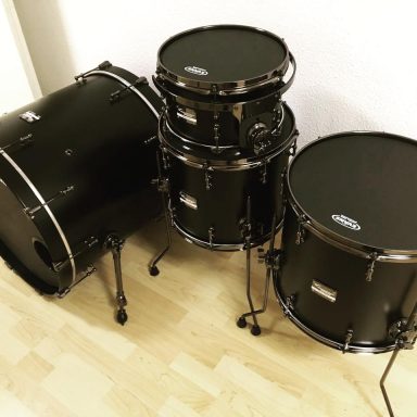 Rockstroh Drums Custom Set "Tobi Gerth" in matt- schwarz